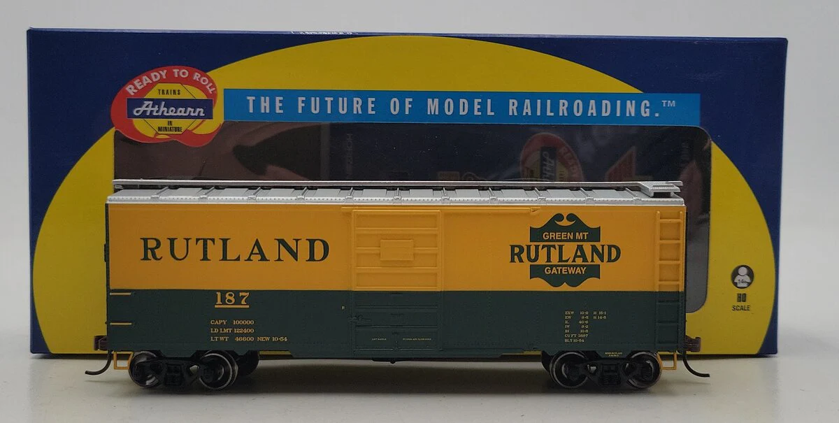Athearn 71997 HO Rutland 40' Youngstown Door Boxcar #187 LN/Box
