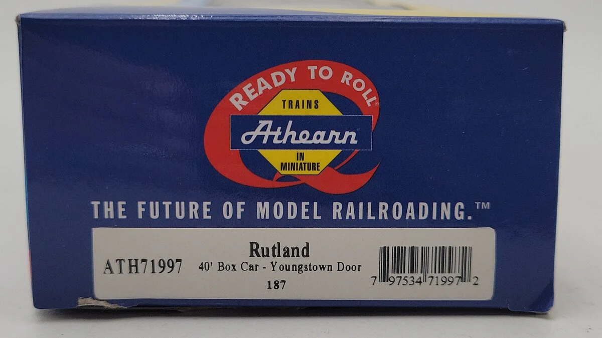 Athearn 71997 HO Rutland 40' Youngstown Door Boxcar #187 LN/Box - Image 6