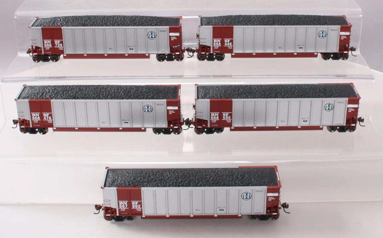 Athearn 93005 ho BNSF BethGon Coalporter #2 (Pack of 5) EX/Box - Image 2