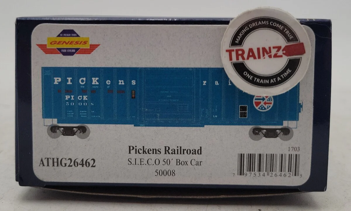Athearn ATHG-26462 HO Scale PICKens Railroad SIECO 50' Boxcar #50008 NIB - Image 5
