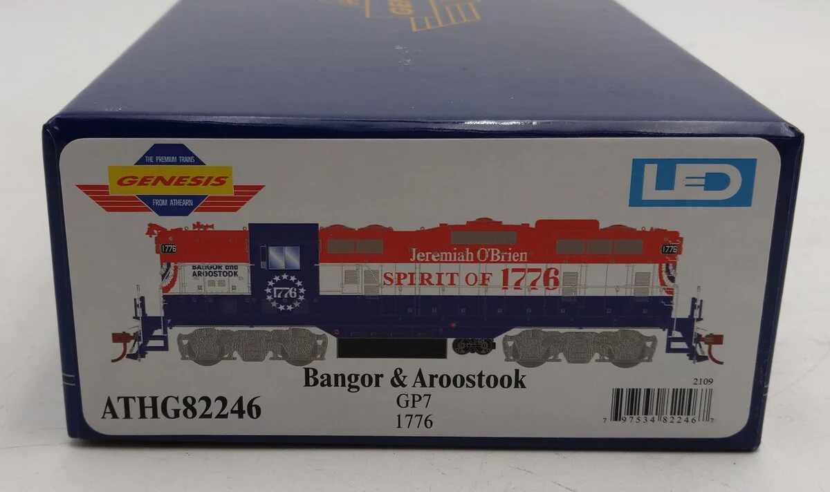 Athearn G82246 HO Bangor and Aroostook Railroad GP7 Diesel Locomotive #1776 LN/Box - Image 7
