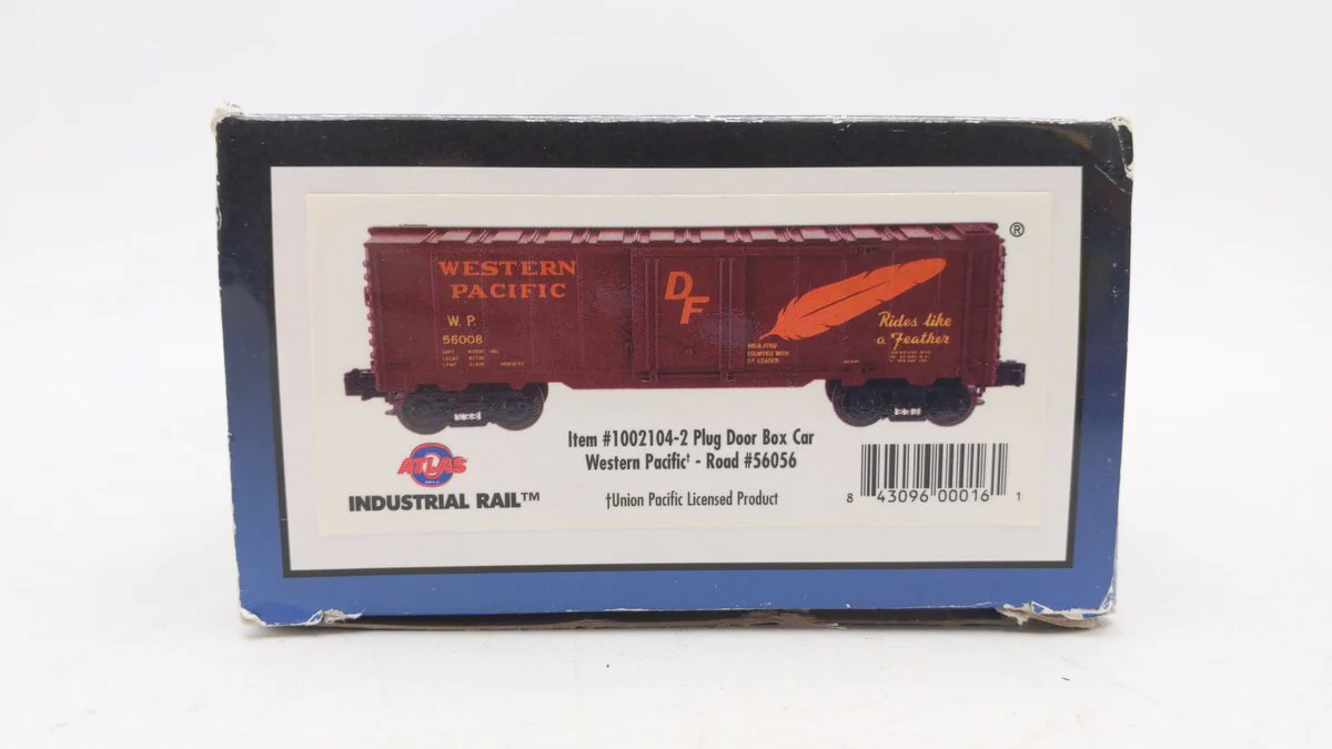 Atlas 1002104-2 O Western Pacific Plug Door Box Car #56056 LN/Box - Image 7
