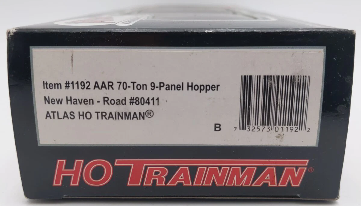 Atlas 1192 HO Scale New Haven AAR 70-Ton 9-Panel Hopper Car #80411 NIB - Image 6
