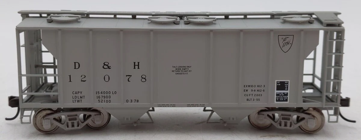 Atlas 17189 HO Scale Delaware & Hudson Covered Hopper #12078 LN/Box - Image 3