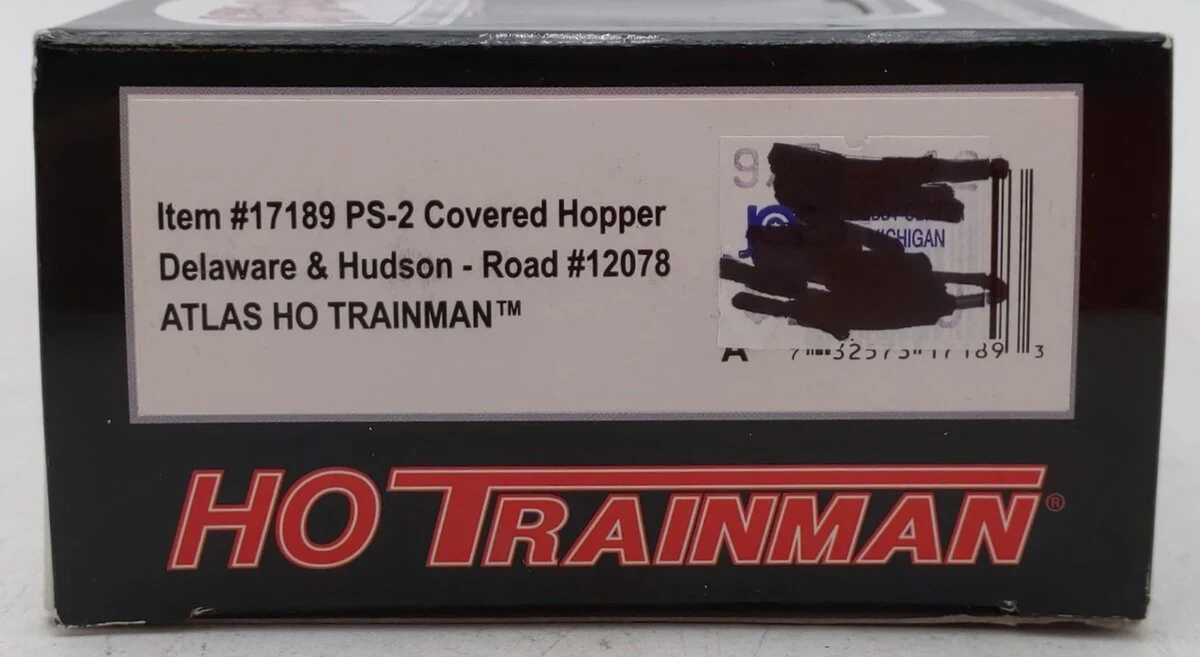 Atlas 17189 HO Scale Delaware & Hudson Covered Hopper #12078 LN/Box - Image 8