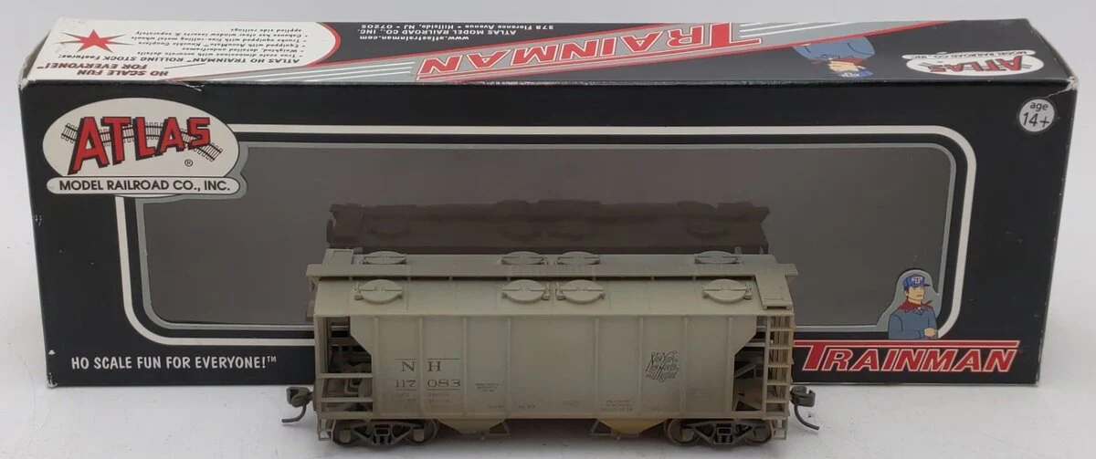 Atlas 17206 HO Scale New Haven Custom Weathered Covered Hopper #117083/Box