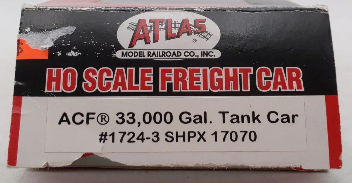 Atlas 1724-3 HO Scale SHPX ACF 33,000 Gallon Tank Car #17070 EX/Box - Image 8