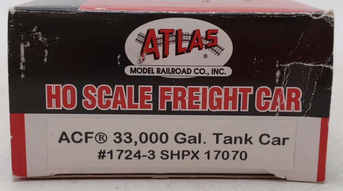Atlas 1724-3 HO Scale SHPX ACF 33,000 Gallon Tank Car #17070 EX/Box - Image 9