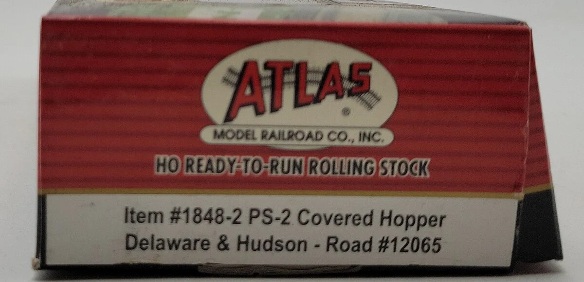 Atlas 1848-2 HO Scale Delaware & Hudson PS-2 Covered Hopper Car #12065 LN/Box - Image 6