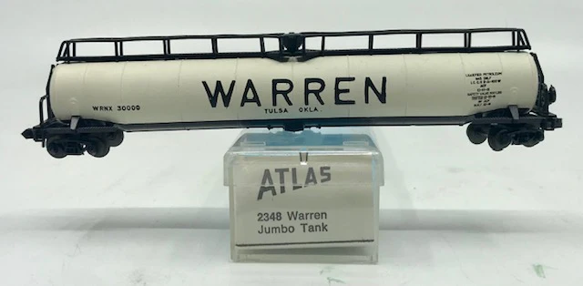 Atlas 2348 N Scale Warren Jumbo Tank Car LN/Box
