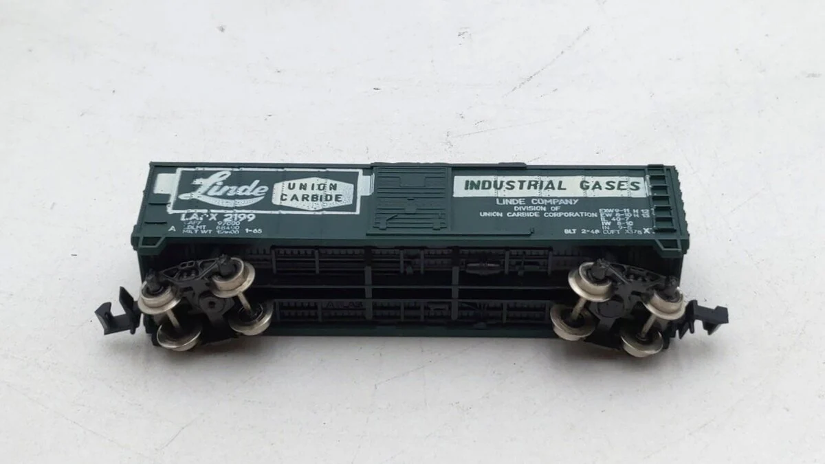 Atlas 2387 N Scale Linde Steel Box Car #2199 EX/Box - Image 2