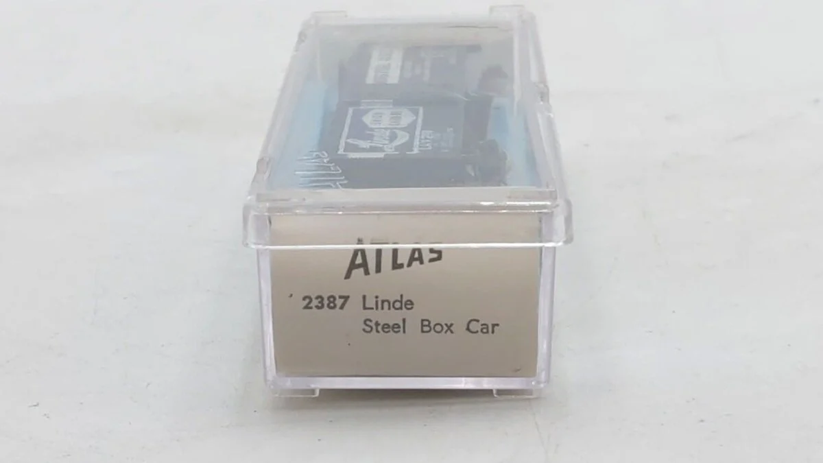 Atlas 2387 N Scale Linde Steel Box Car #2199 EX/Box - Image 3