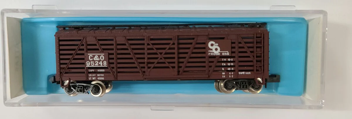 Atlas 2416 N Scale Chesapeake & Ohio Stock Car #95248 LN/Box