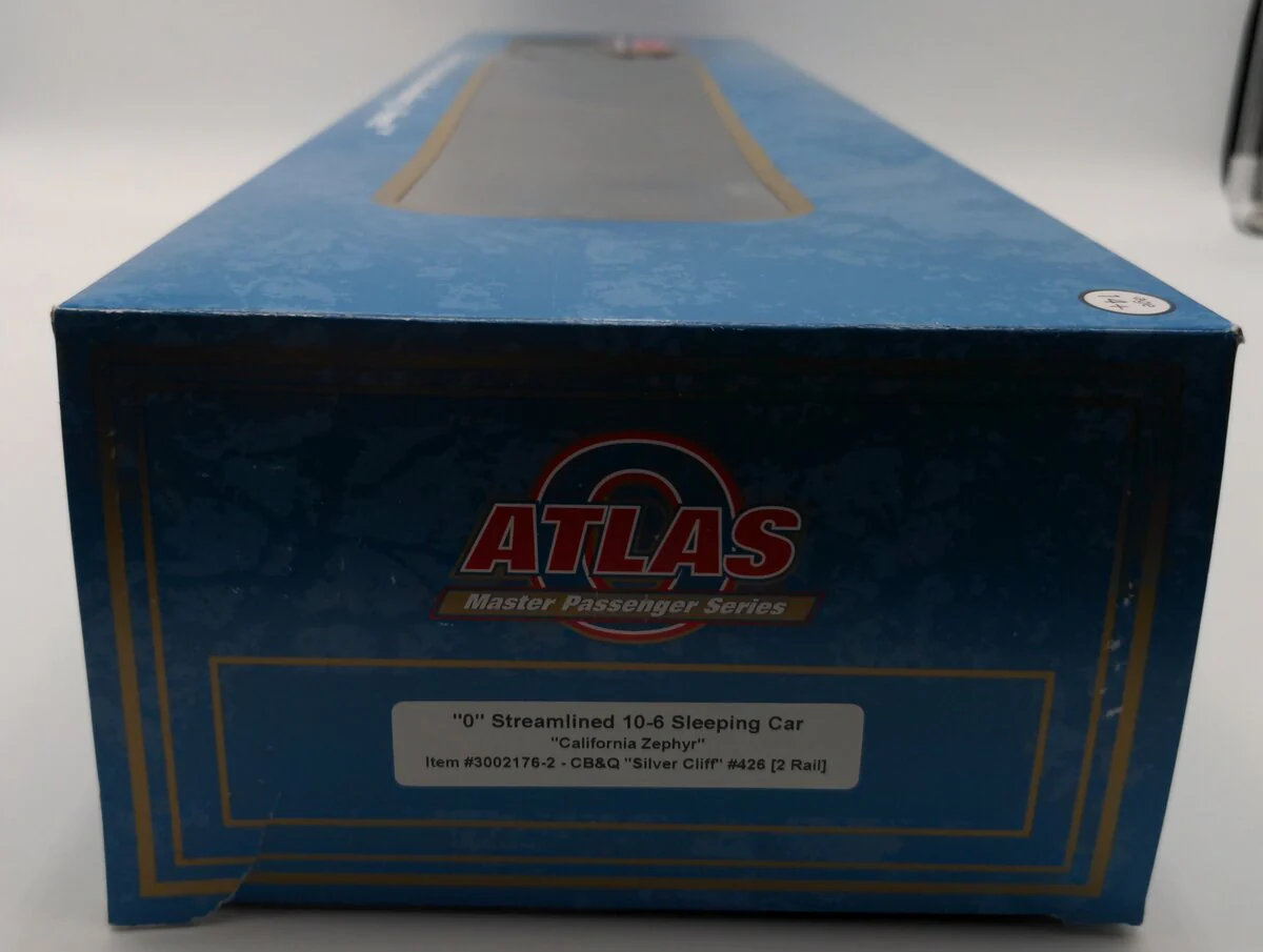 Atlas 3002176-2 O Cali Zephyr "Silver Cliff" Sleeper Passenger Car (2-Rail) EX/Box - Image 6
