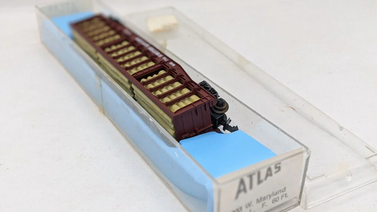 Atlas 3003 N 60' Western Maryland Lumber Flatcar #756 LN/Box - Image 2