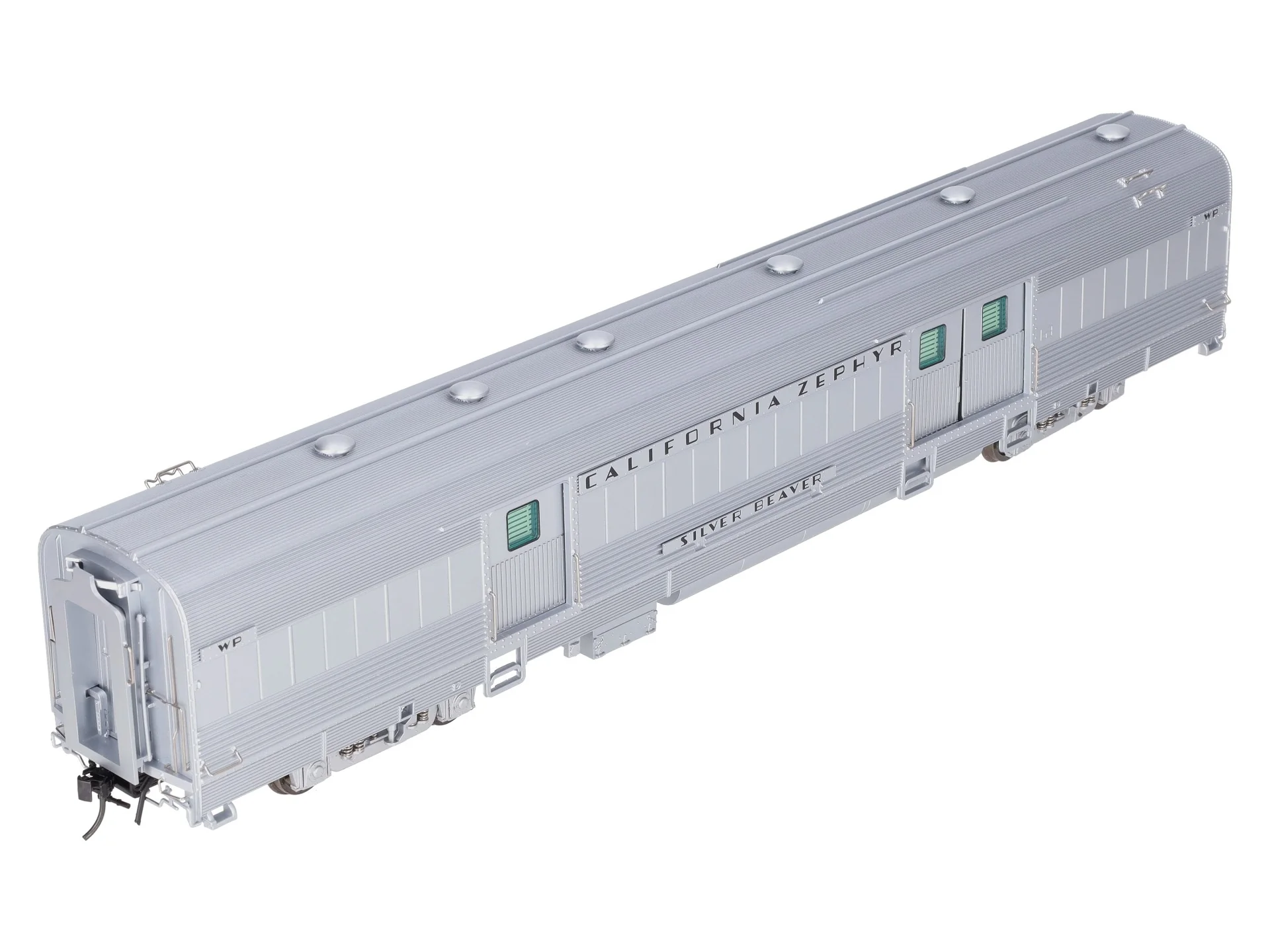 Atlas 3009003-1 O WP California Zephyr "Silver Beaver" Baggage Car (2-Rail) - Image 3