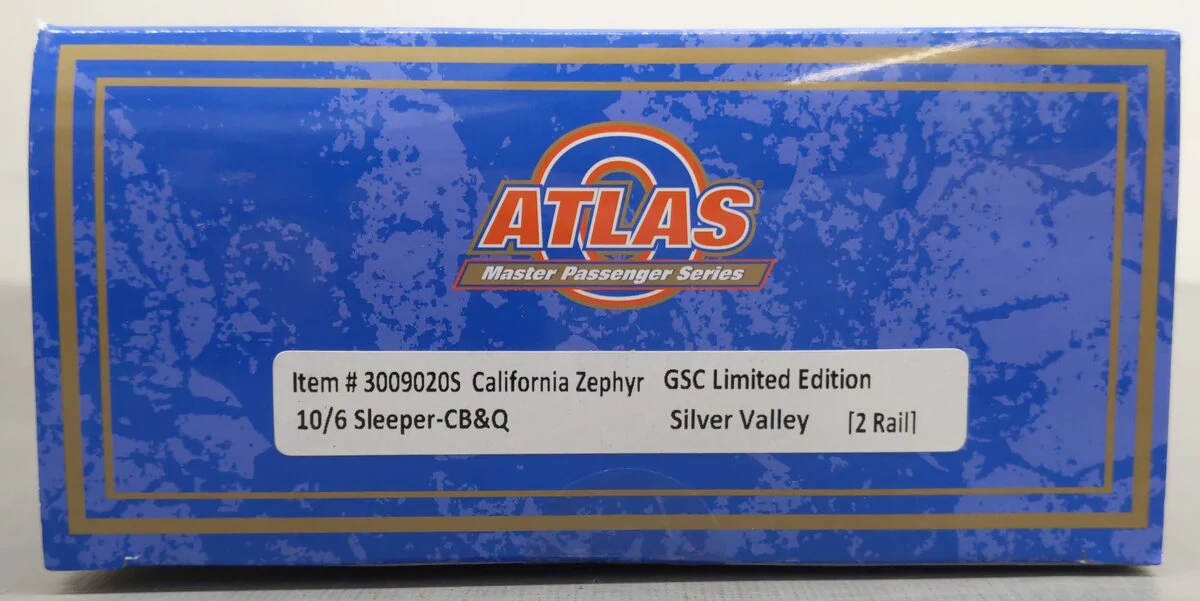 Atlas 3009020S O California Zephyr "Silver Valley" 2-Rail 10/6 Sleeper Car MT/Box - Image 3