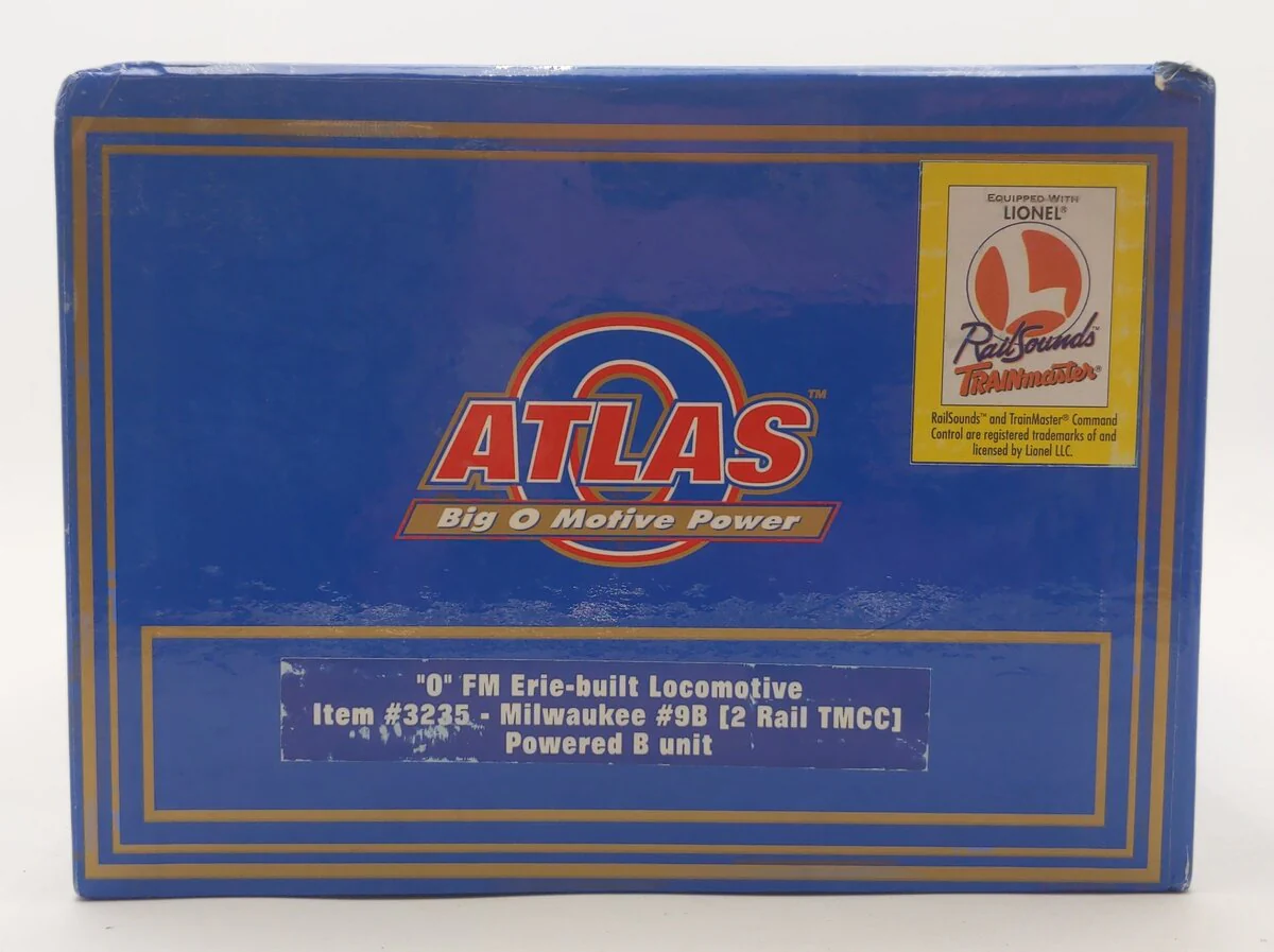 Atlas 3235 O Milwaukee Powered B Unit Erie-built Diesel Locomotive #9b (2-Rail) EX/Box - Image 6