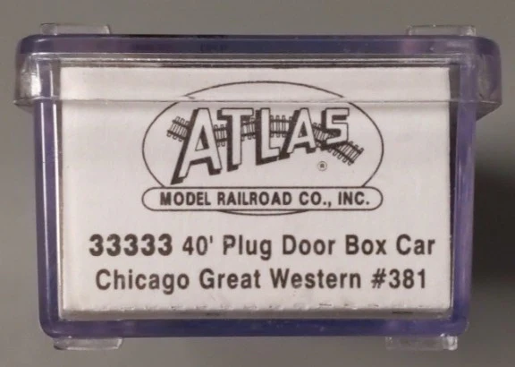 Atlas 33333 N Scale Chicago North Western 40' Plug Door Boxcar #381 LN/Box - Image 2
