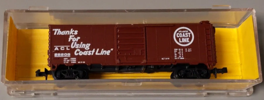 Atlas 3401 N Scale Atlantic Coast Line 40' Boxcar LN/Box