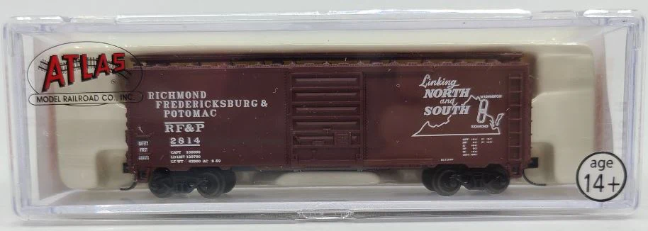 Atlas 34608 N Scale RF&P 40' PS-1 Boxcar #2814 NIB