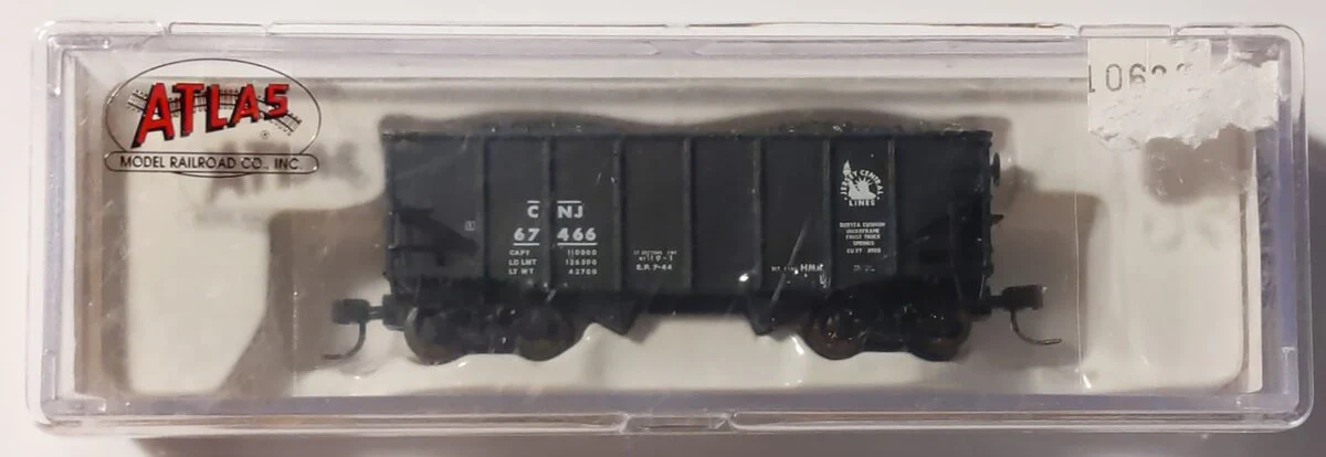 Atlas 41154 N Scale CNJ 55-Ton Fishbelly Hopper #67466 LN/Box