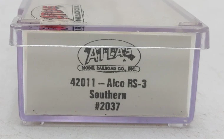 Atlas 42011 N Scale Southern Alco RS-3 Diesel Locomotive #2037 EX/Box - Image 7