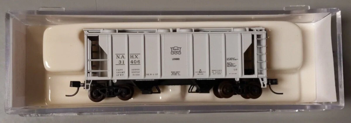 Atlas 50000893 N Scale Rock ISland PS-2 Hopper Car #31406 LN/Box