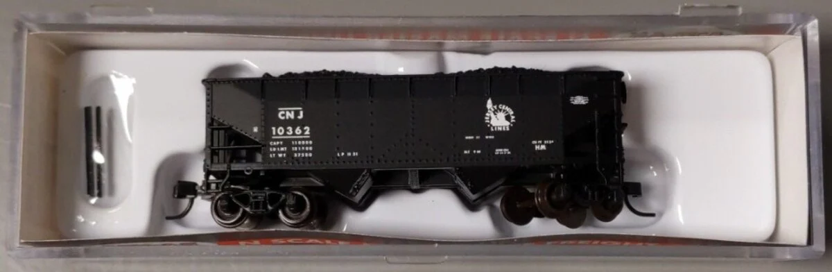 Atlas 50003109 N Jersey Central 2-Bay Offset Side Hopper (Flat End) #10362 LN/Box