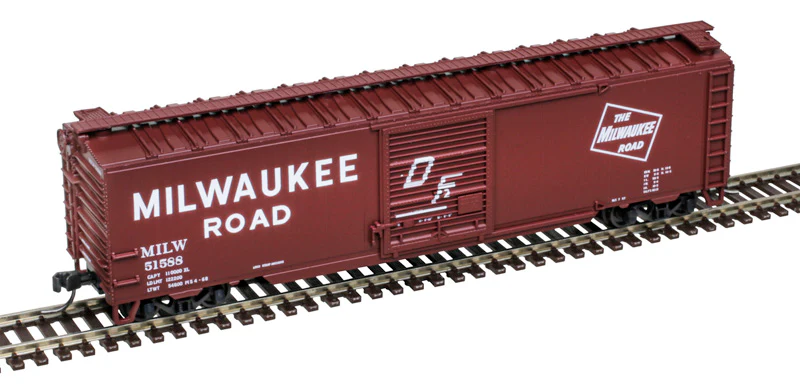 Atlas 50006917 N Milwaukee Road Trainman 50' Single Door Box Car #51588