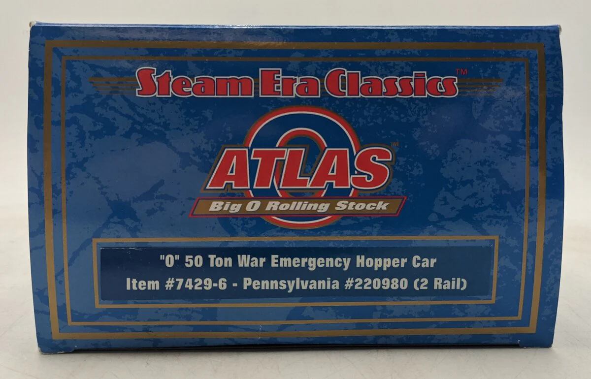 Atlas 7429-6 O Pennsylvania Railroad 50-Ton War Hopper Car #220980 (2-Rail) MT/Box - Image 2