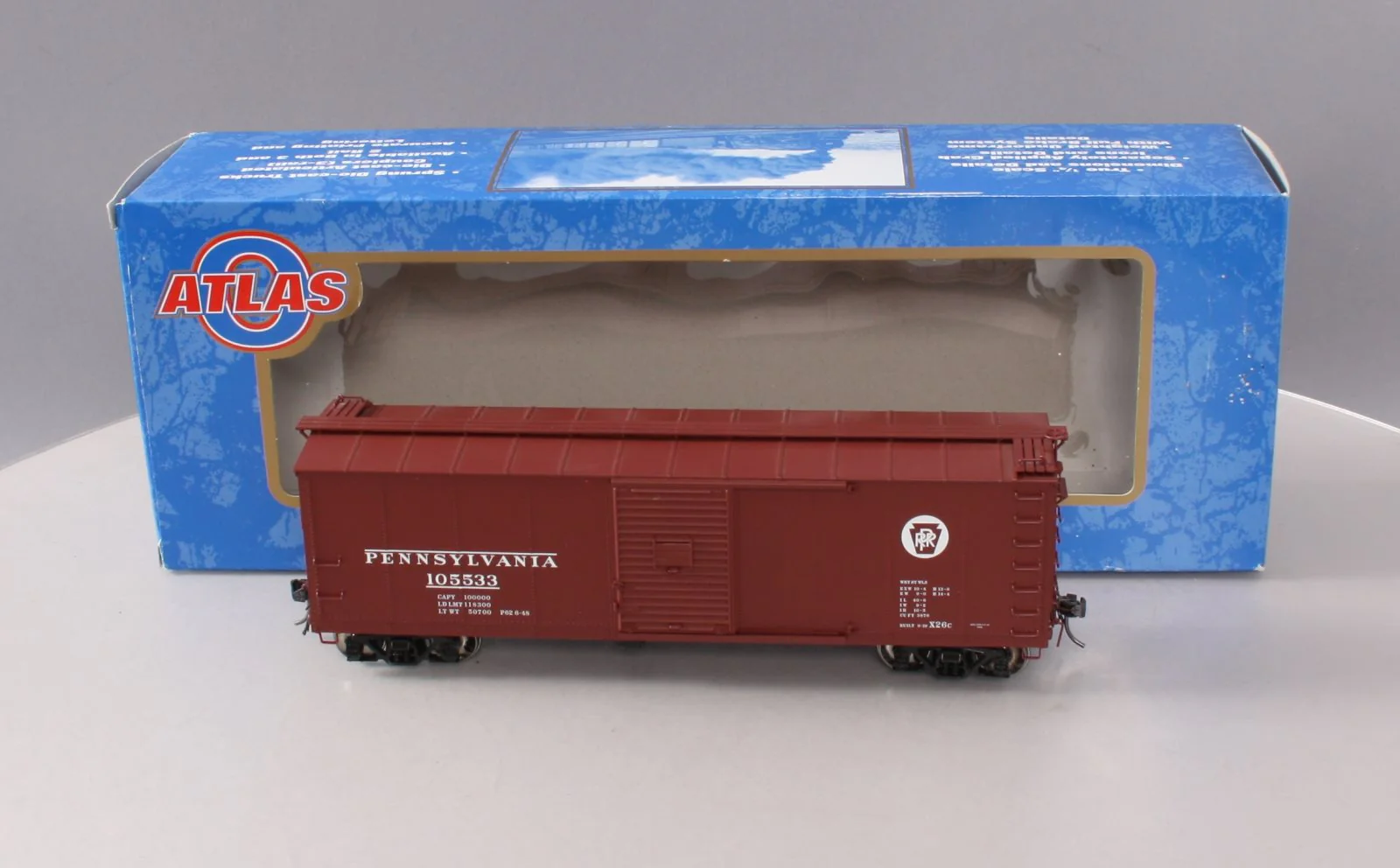 Atlas 7484-3 O Scale Pennsylvania Steel Re-Built USRA Box Car #105533 (2 Rail) LN/Box