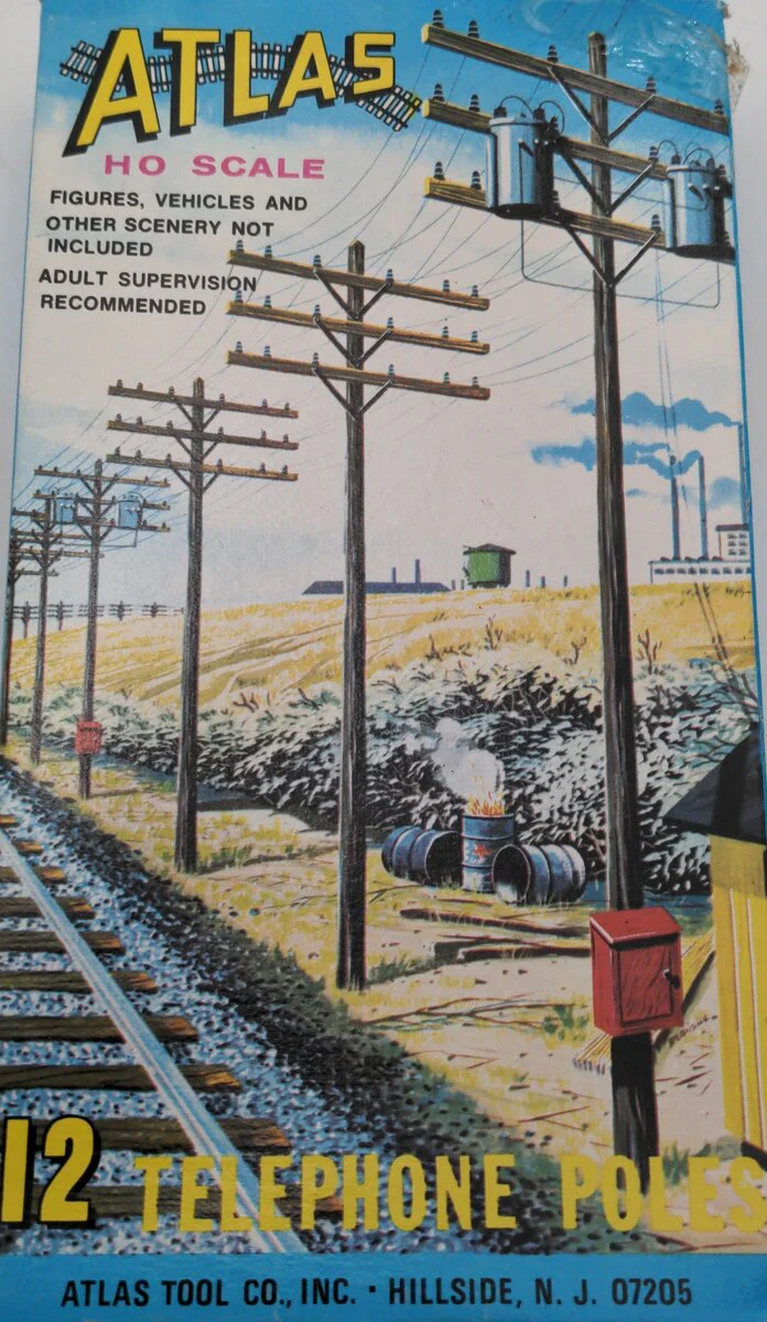 Atlas 775 HO Scale Telephone Poles (Pack of 12)
