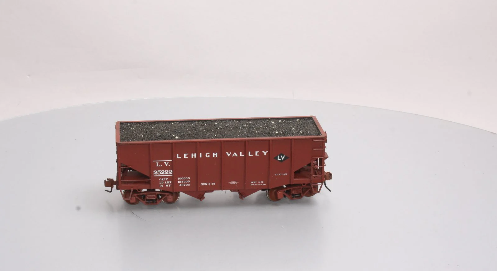 Atlas 7758-3 O Scale Lehigh Valley 55-Ton Fishbelly Hopper Car #25222 (2 Rail) LN/Box - Image 5