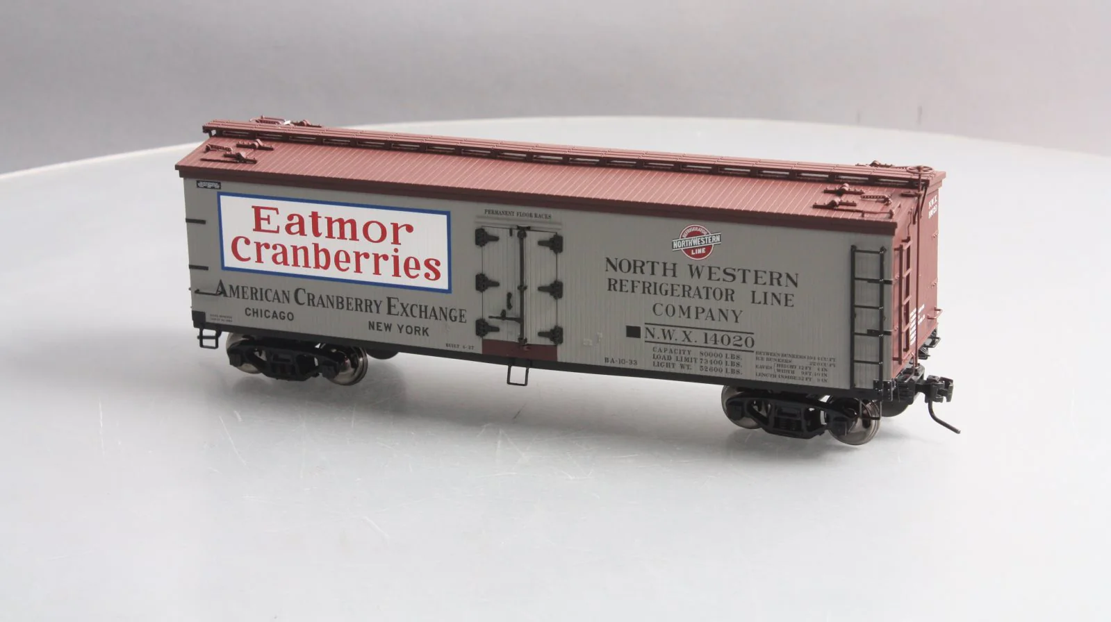 Atlas 9117-1 O Eatmor Cranberries Woodside Refrigerator Car (2 Rail) LN/Box - Image 3