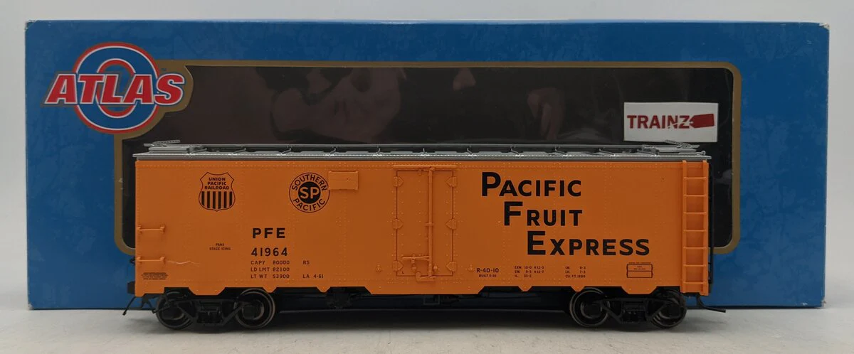 Atlas 9518-4 O Pacific Fruit Express 40' Steel Reefer Car #41964 (2-Rail) LN/Box