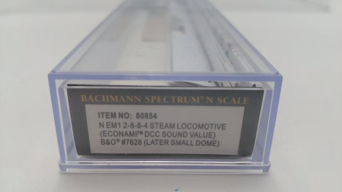 Bachmann 80854 N Baltimore & Ohio EM-1 2-8-8-4 Steam Locomotive DCC Sound #7628 EX/Box - Image 7
