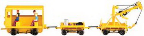 Bachmann/Spectrum 16946 HO Scale Maintenance-of-Way Speeder W/Crane & Work Cart EX/Box - Image 2