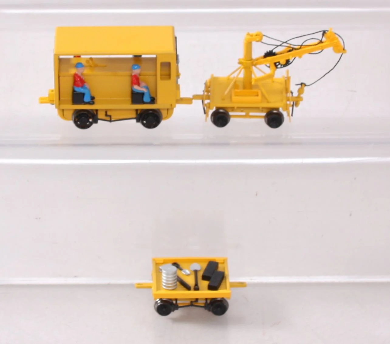 Bachmann/Spectrum 16946 HO Scale Maintenance-of-Way Speeder W/Crane & Work Cart EX/Box - Image 3