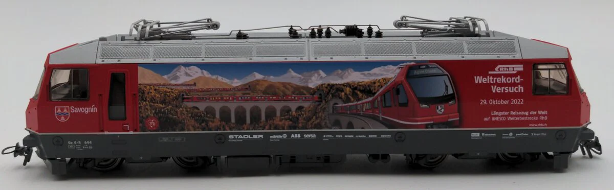 Bemo 1359 175 HOm Scale RhB "Weltrakordversuch" Electric Loco DC/DCC Sound #644 LN/Box - Image 3