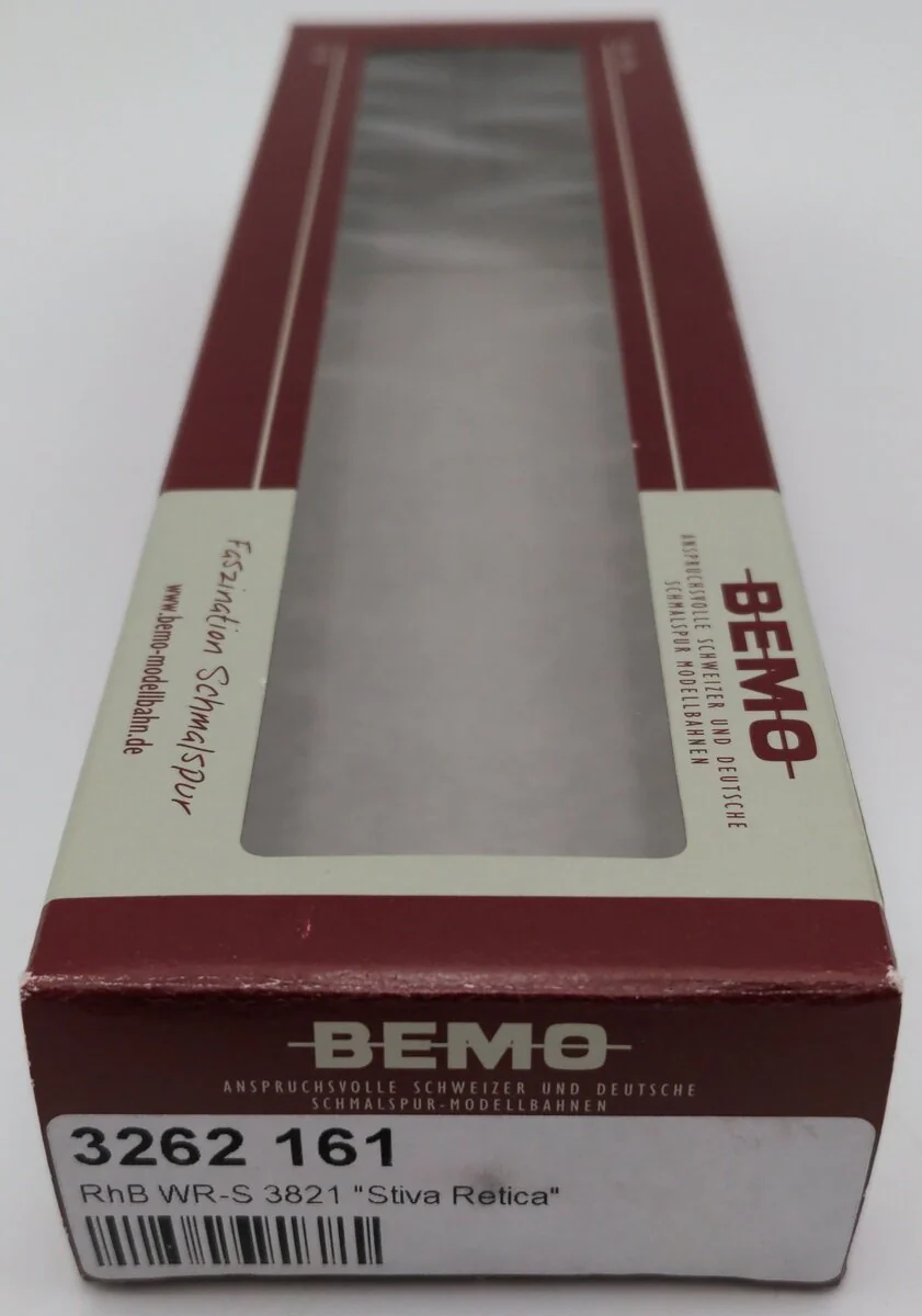 Bemo 3262 161 HOm Scale RhB Calanda Stiva Retica Coach Car #3821 LN/Box - Image 8