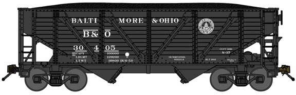 Bluford Shops 63120 N B&O 2-Bay War Emergency Composite Hopper #30405 LN/Box