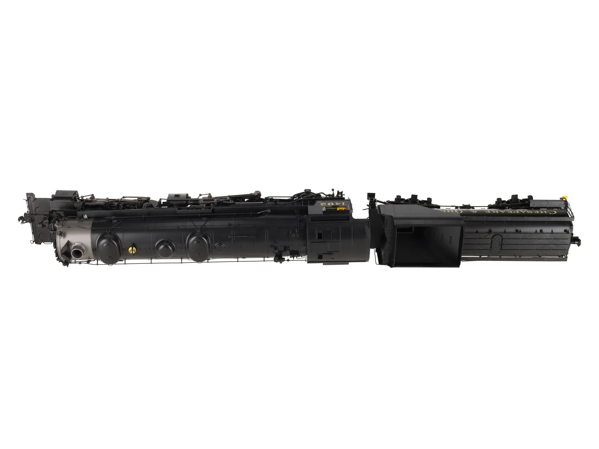 Boo-Rim Precision O Brass C&O 2-6-6-2 H-6 Steam Engine & Tender #1492 (2-Rail) LN/Box - Image 3