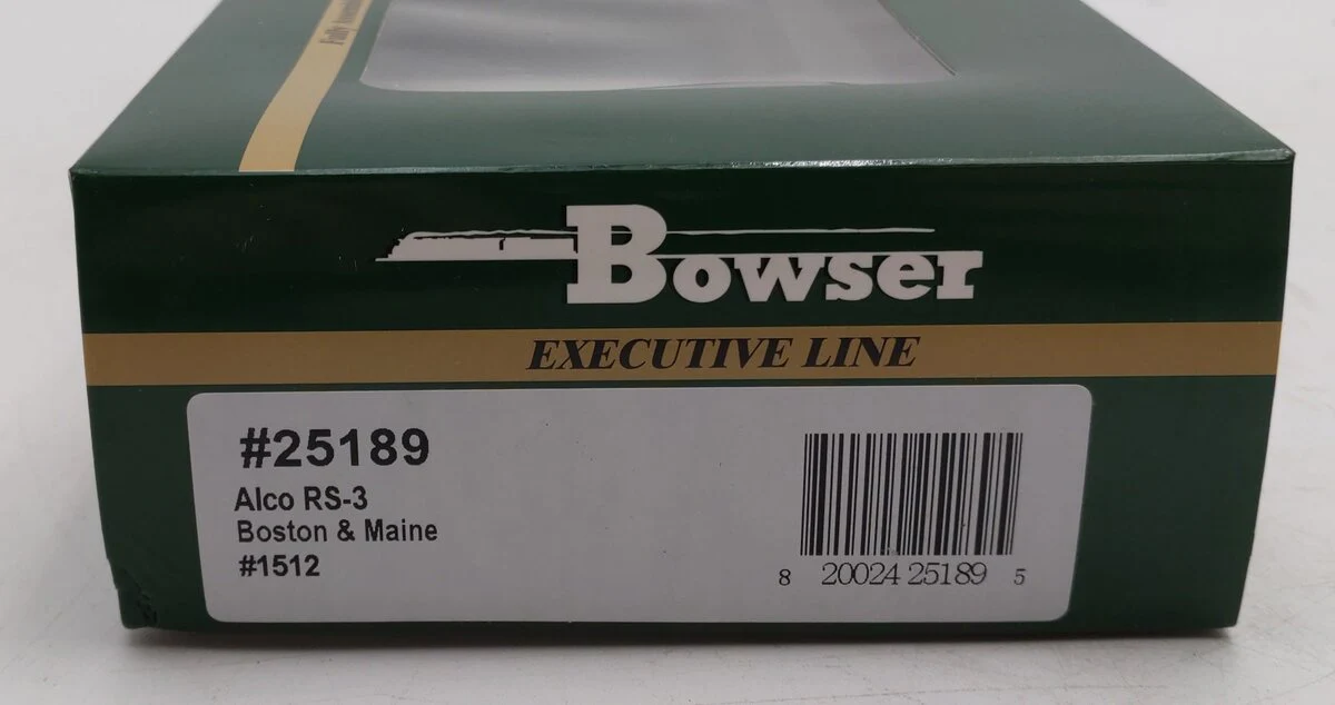 Bowser 25189 HO B&M Alco RS-3 Phase 3 Diesel Locomotive #1512 LN/Box - Image 5