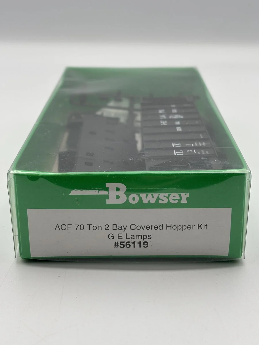 Bowser 56119 HO ACF 70 Ton 2 Bay Covered Hopper Kit G E Lamps