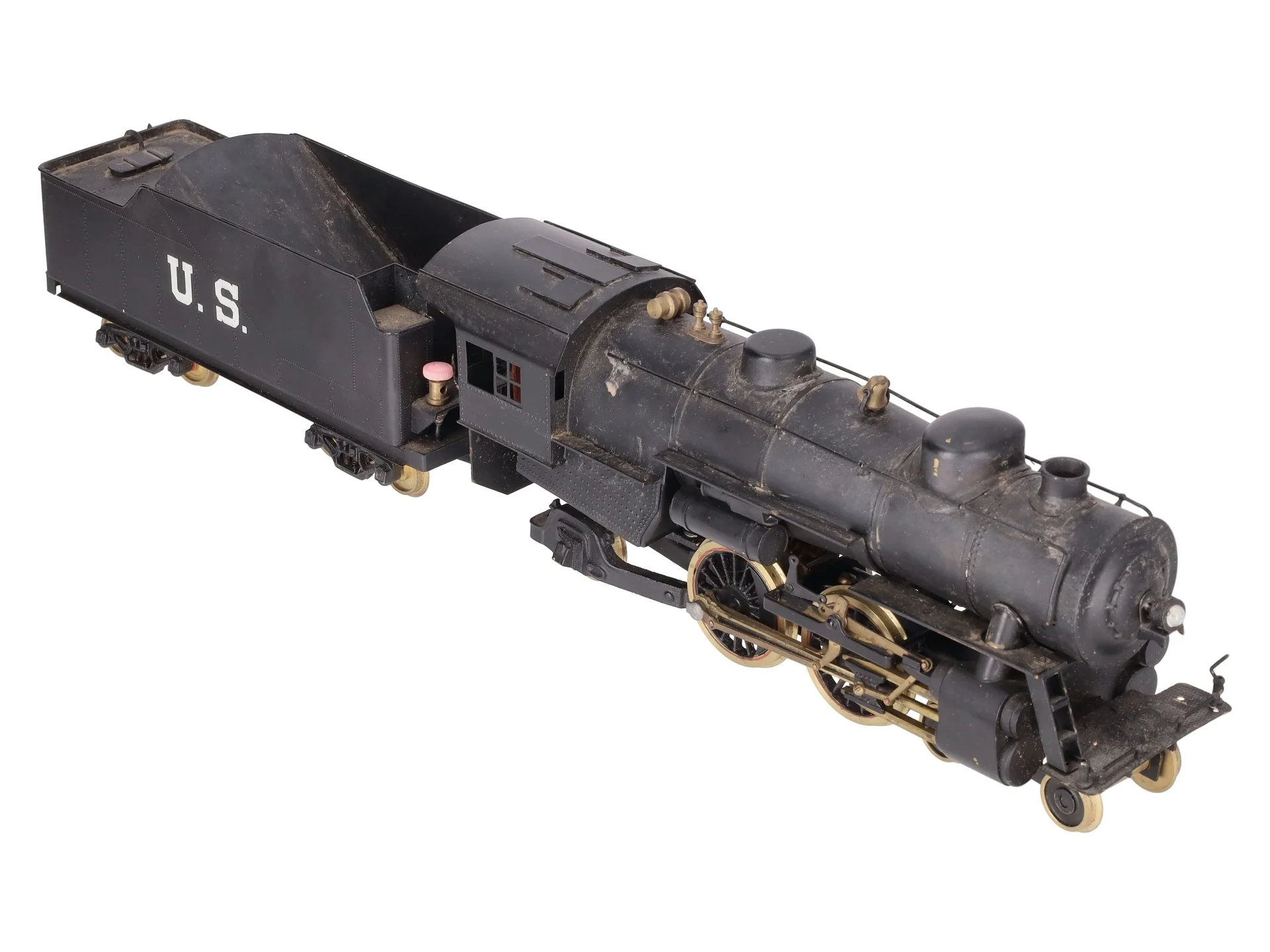 Brass O Gauge 2-Rail 4-4-2 Atlantic Locomotive And Tender VG - Image 2