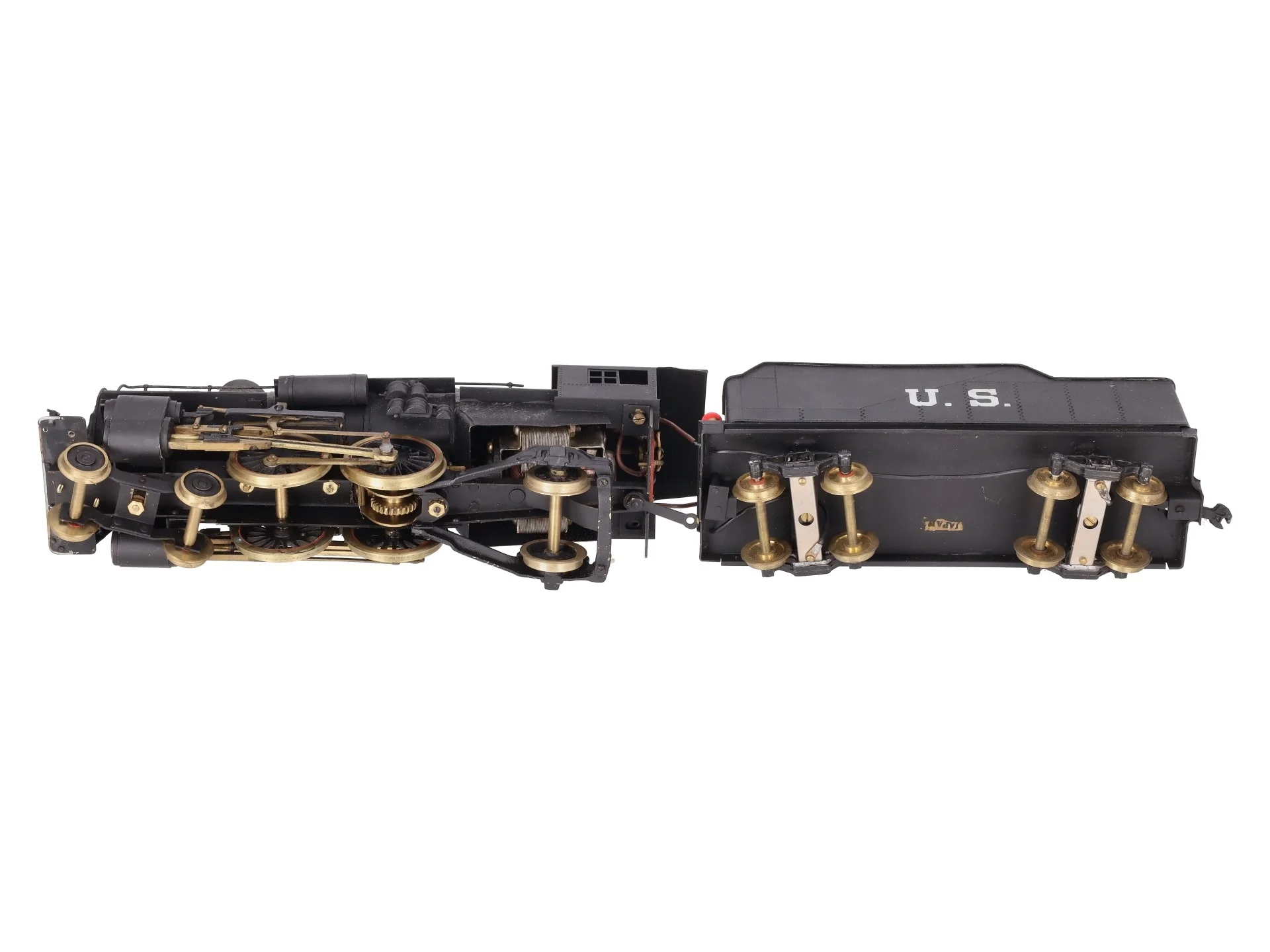 Brass O Gauge 2-Rail 4-4-2 Atlantic Locomotive And Tender VG - Image 6