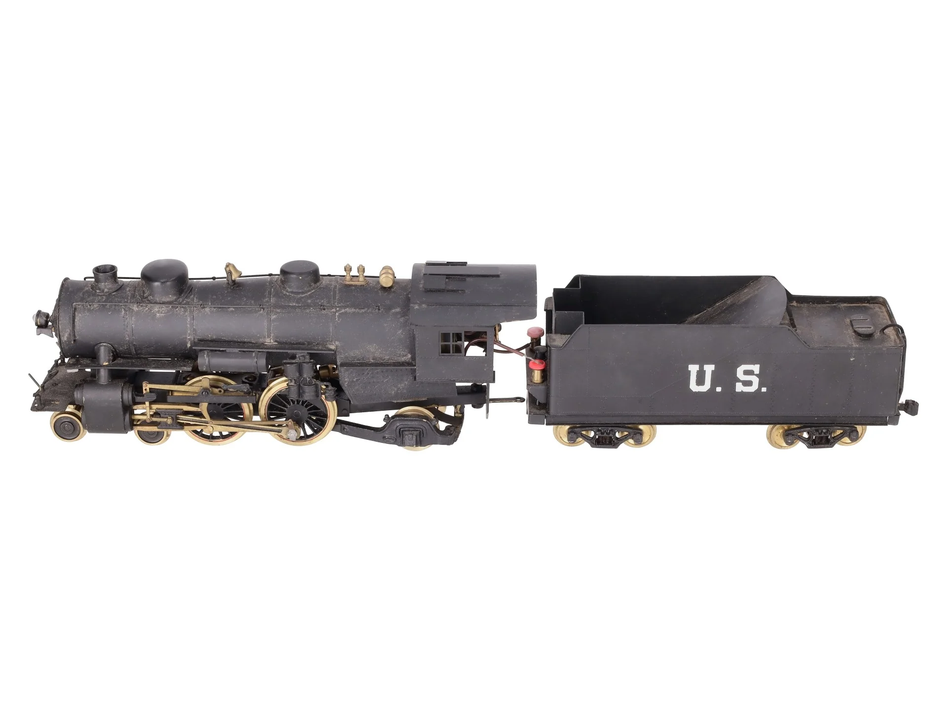 Brass O Gauge 2-Rail 4-4-2 Atlantic Locomotive And Tender VG - Image 7