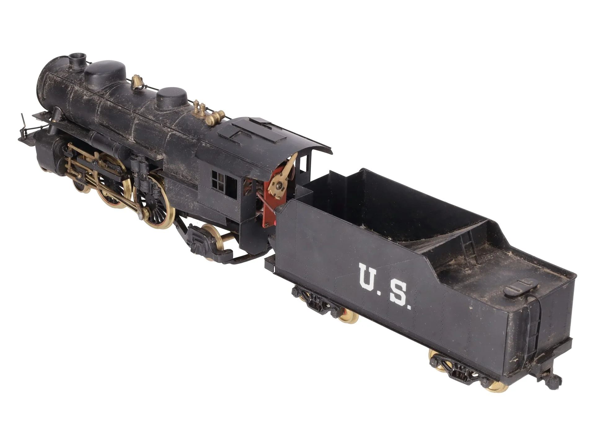 Brass O Gauge 2-Rail 4-4-2 Atlantic Locomotive And Tender VG - Image 8