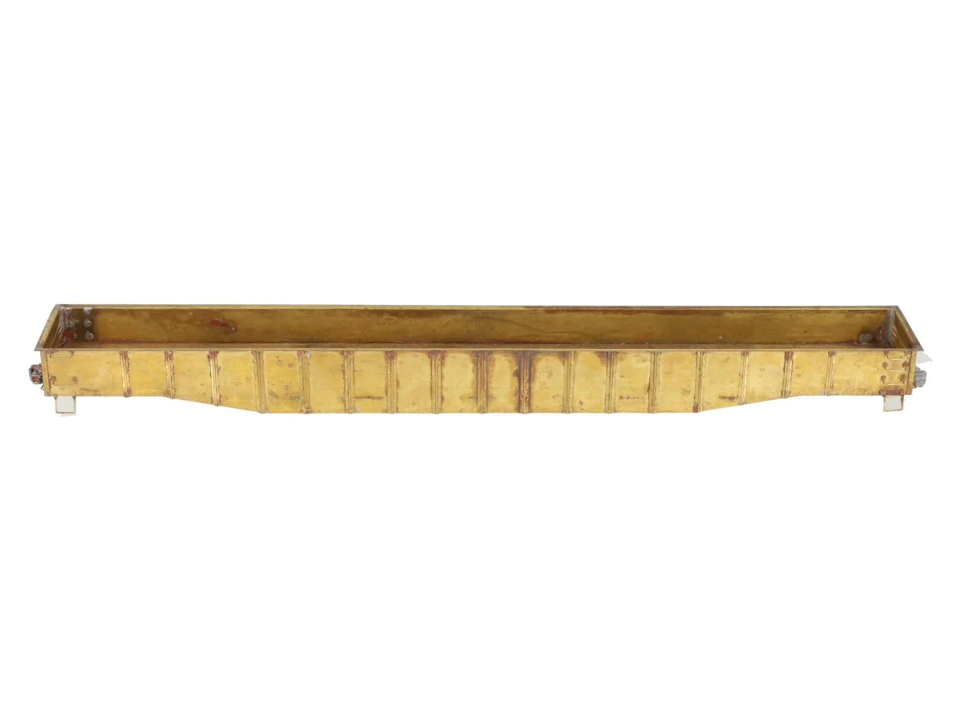 BRASS O Gauge Undecorated Steel Mill 52' Gondola VG - Image 10